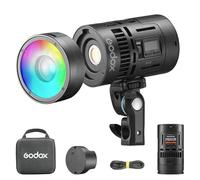 Godox Knowled MS60R RGB60 LED Light Kit with AD-E2, Battery, Lens Reflector, USB-C Charging Cable, Storage Bag for Film, Broadcast, Video Production (MS60RGB, Single Light Kit)