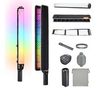 Godox LC500R Air RGB Light Wand with LC5AD Diffuser & LC5AG Grid, Inflatable LED Video Light Stick, 2800K-10000K Full Color, 14 FX Effects, APP Control, Rechargeable Battery Grip for Photography