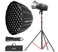 GODOX LE200Bi LED Video Light Kit, 220W Bi-Color COB with 35.4''/90cm Softbox, 280cm Stand, 2800K-6500K, CRI 98+, Bluetooth/DMX Control for Studio, YouTube Filming
