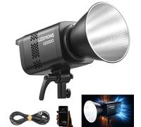 Godox LE200D 220W LED Video Light Continuous Output Lighting, 5600K, CRI 96, 63500Lux High Output, Bowens Mount, DMX/Bluetooth Control, 7 FX Effects, for Studio Photography Live Streaming(Black)