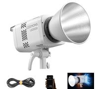 Godox LE200D 220W LED Video Light Continuous Output Lighting, 5600K CRI 96, 63500Lux High Output, Bowens Mount, DMX/Bluetooth Control, 7 FX Effects, for Studio Photography Live Streaming(White)