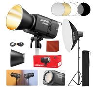 GODOX LE300Bi Light Kit, Godox Litemons LE300Bi Video Light with Softbox Light Stand, Bowens Mount, DMX/Bluetooth APP Control, NFC Connection, 2800K~6500K, 58900Lux@1m, CRI/TLCI98 (LE300Bi Kit)