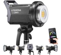 Godox Litemons LA200Bi 230W Bi-Color LED Video Light, Dimmable 2800K-6500K CRI 96+ TLCI 97+ 79200Lux@1m, 11 Light Effect, APP Control, Bowens Mount Continuous Lighting for Studio Shooting, Portrait