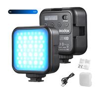 GODOX LITEMONS LED6R LED Video Light Mini RGB Rechargeable Fill-in Light 3200K-6500K Dimmable Support Magnetic Adsorption with 3 Cold Shoe Mounts for Vlog Live Streaming Photography