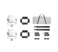 Godox Litemons LP600R RGB LED Light Panel with High-Brightness and Soft Diffusion for Portrait and Product Shooting 2-Light Kit (White)