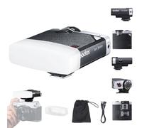 Godox Lux Junior Retro Camera Flash Kit with Diffuser, GN12 7 Levels Power, 6000K S1/S2 Optical Slave Mini Portable On-Camera Speedlite Compatible with Canon Sony Nikon Fujifilm Olympus