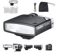 Godox Lux Junior Retro Camera Flash with Diffuser, Speedlite GN12 6000K±200K CCT, Automatic and Manual Modes 1/1-1/64 Flash Power, 28mm Focal Length for Canon Nikon Sony Fuji Olympus Hot Shoe Cameras