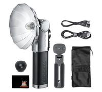 Godox Lux Master Vintage Flash Handheld Outdoor Shooting General Purpose Microsingle DSLR Type Fill Light, Touch Screen Control, 6000K±300k CCT, GN25 460 Full Power, S1/S2 Optical Controls, Type-C Cha