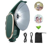 Godox Lux Senior Retro Camera Flash 6000±200K GN14 1700mAh Speedlite Auto/Manual Portable Collapsible Reflector Speedlight for Sony Canon Nikon Fuji Olympus Pentax DSLR Cameras (Forest Green)