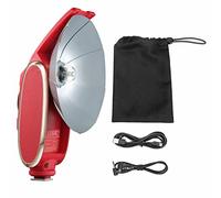 Godox Lux Senior Retro Camera Flash GN14 Color Temperature 6000K Auto & Manual Flash Modes 28mm Focal Length Replacement for Canon Nikon Sony Fujifilm Olympus Hot-shoe Cameras Red