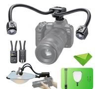 Godox MA2 Flexible Macro Twin Light, Macro Photography for Close-Up Insect | for Sony,Canon,Nikon,Fujifilm,Olympus,Panasonic, Dual Hot-shoe Mount, Coaxial LED Modeling&Flash fill,Dual Arms,A/B control