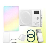 Godox MA5R 2 in 1 RGB Led Video Light with Magnetic Charing, CCT 1800K-10000K, 14 Lighting Effects, Full Color Selfie Fill Light, Supports NFC APP Control (White)