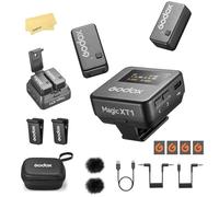 GODOX Magic XT1 2.4GHz Wireless Microphone System with Type-C Adapter,48kHz 24bit,OLED Touchscreen,200M Radio Reception,16h Battery Life,Portability for Interview,Livestream,Outdoor Shooting