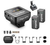 GODOX Magic XT1 Wireless Microphone for Camera Smartphone, 2.4G Wireless Mic, Noise Reduction, USB-C, Touchscreen Interface, 3 Recording Modes for Vlogging, Live Streaming (2TX+1RX)