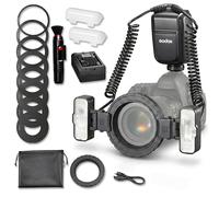 Godox MF-T76 N TTL Macro Twin Flash for Nikon Cameras, 76Ws GN22.4 Macro Flash with HSS, 1.2s Recycle, 550 Full-Power Flashes, 0°-150° Adjustable Dual Heads, for Macro Photography, Insects & Jewellery