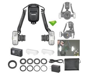 Godox MF-T76 S MF-T76S TTL Macro Twin Flash for Sony, 76Ws Macro Speedlight, HSS, 1.2s Recycle Time, 550 Full Power Flash, GN22.4, 2.4G Wireless, Flash for Dental, Insects, Flowers Photography
