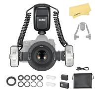 Godox MF-T76C MF-T76 C Macro Twin Flash for Canon Camera Flash Speedlight,76Ws 2.4G TTL 1/8000 HSS Wireless,LCD Display Adapter Ring,550 Full Power Flash,1.2s Recycle Time