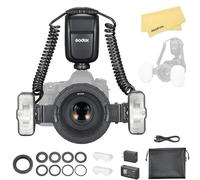 Godox MF-T76N MF-T76 N Macro Twin Flash for Nikon Camera Flash Speedlight,76Ws 2.4G TTL 1/8000 HSS Wireless 7.2V/2980mAh Lithium Battery,LCD Display Adapter Ring,1.2s Recycle Time,550 Full Power Flash