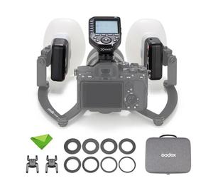 Godox MF12-DK1 Dental Flash 12W Macro Ring Flash for Sony Cameras, 500 Full Power Flashes, 0.01~1.7s Recycle Time GN=16.1, with Godox XProlIS+ Flash Trigger for Dental Photography, Macro Photography