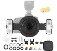 Godox MF12 MF12-K2 Macro Flash Off-Camera 2.4G 12W TTL Speedlight,Two-light Kit with 3.7V/1700mAh Lithium Battery,0.01-1.7s Recycle Time,Compatible for Nikon Sony Canon Fuji Olympus Panasonic Cameras