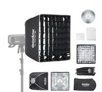 Godox Mini Softbox 40cm*40cm/ 15.7in*15.7in with Grid Diffuser Fast-Setup Bowens Mount Softbox Compact Small Photography Lighting Softbox for Continuous Light Monolight Strobe Flash