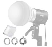 Godox ML-CD15 Diffusion Dome Kit With 3 Adapters, Flash Light Diffuser, Compatible for V1C V1S V1N ML30 ML60 ML60Bi AD200 AD200PRO & Other Mount Lights