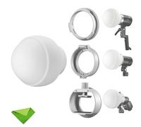 Godox ML-CD15 Flash Diffuser w/3 adapters, Diffusion Dome Light Modifier | for Godox V1S V1C V1N V1F V1O V860III V860II V850III TT685II TT600 TT685 AD200 AD200PRO AD300PRO AD400PRO ML30 ML60 ML60BI