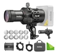 Godox ML-SP-36 LED Projection Attachment, Godox-Mount Optical Snoot, Flash Projector with 10PCS Lighting Gobos, Compatible with ML40Bi ML40R ML100R ML100Bi LED Lights for Portrait Product Studio