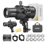 Godox ML-SP-36 ML-SP LED Projection Attachment,with 36° Snoot&10 Lighting Gobos,360°Rotatable,Interchangeable Lenses,Godox-Mount Projector for ML40Bi/ML40R/ML100Bi/ML100R/ML150R/ML150Bi/ML80Bi/ML60Bi
