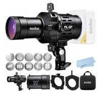 Godox ML-SP-50 LED Projection Attachment, 50° Optical Snoot with 10 Lighting Gobos, Godox Mount Spotlight Projector Compatible with ML100Bi/R ML40Bi/R ML150Bi/R ML80Bi ML60Bi ML30 ML30Bi