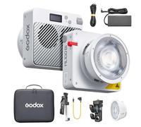 Godox ML100Bi Kit 2 Pocket LED Video Light 120W 2800K-6500K CRI97+ TLCI98+ APP Control with 11 Lighting Effects, AK-B02 Battery Accessory Kit, Stoage Bag