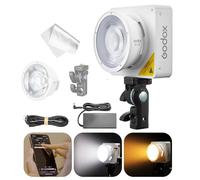 GODOX ML100Bi Portable LED Video Light 100W Bi-Color 2800-6500K COB Support DC/V-mount battery/USB-C Power/Bank TLCI97 CRI98 Continuous Output Lighting for Filmmaking/Live Streaming/Videography