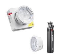 GODOX ML100R Compact RGB Video Light 100W - Full-Colour LED, 1,800-10,000K, CRI/TLCI 95+, 14 Lighting FX, ML-L36 36° Lens Reflector, BG02 Battery Grip Handle for Cinematography & On-Location Shooting