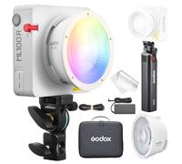 Godox ML100R Kit3 Full-Color RGB Led Video Light with BG-02 Battery Grip Charger
