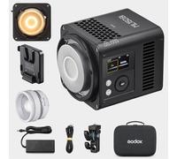 Godox ML150Bi Bi-Color LED Video Light 2800-6500K, 61,054 Lux Compact Modular Light with Zoom Lens, App & Wireless Control, CRI 96 TLCI 96, V-Mount & DC Powered for Photography and Video