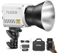Godox ML60IIBi 70W LED Video Light,COB LED Monolight Bowens Mount, Bi-Color 2700-6500k Photography Lighting, AC/DC Power Support with App Control for Studio Live Streaming Video Recording