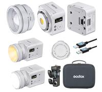 Godox ML80BI 100W LED Video Light, 2800K-6500K Bi-Color Video Lighting Kit, 29600 Lux CRI 96+/TLCI96+, APP Control, with ML-Z Zoom Lens Reflector and ML-BA 6600mAh Battery,USB-C Charging