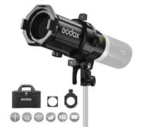 GODOX MLP19K Projection Attachment, MLP-19K with Gobo Set, Portable Bag, GODOX Spotlight Compatible with ML150R/ML150Bi/ML100Bi/ML80BiML60IBi/ML60Bi/ML30/ML30Bi Light