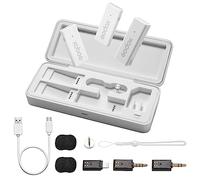Godox Movelink Mini LT Kit 2 Wireless Lavalier Microphone System, 2.4GHz 100m (328ft.) Wireless Microphone with Charging Case for iPhone, Lightning, Cameras Vlogging, TikTok, Interviews (White)