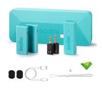 GODOX MoveLink Mini UC Kit 2 Wireless Lavalier Microphone for Android Phone, 2.4G Lavalier Mic 100m(328ft.) Range, Lapel Microphone for DSLR Cameras Vlogging, TikTok, Interviewing, YouTube (Green)