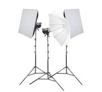 GODOX MS200-V Studio Flash Lighting Kit 3 Head Professional Strobe Light Set with Modeling Lamp for Photography Studio