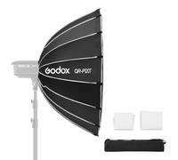 Godox QR-P120T 120 cm Wide Angle Parabolic Softbox Quick Release Softbox Photography Studio Silver Wide Angle Soft Box for Bowens Mount MonoLight and Flash for Godox SK400 for Neewer