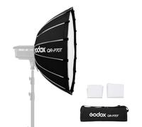 Godox QR-P70T Quick Release Parabolic Softbox 27.6in 70cm Bowens Mount Softbox with Carry Bag 2 Diffusers for Photography Shooting Continuous Light Monolights Video Portrait Shooting