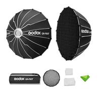 Godox QR-P90T 90cm/35.4inch Parabolic Softbox+Honeycomb Grid, Bowens Mount Soft Boxes Quick Release Light Diffuser for Small-Place Live Streaming for SK400II SL-60W AD600BM VL150 UL150 SL150II
