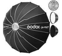 Godox Quick Release Parabolic Bowens Mount Softbox,QR-P90T 35.4" with Grid