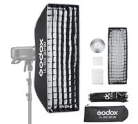 Godox Rectangular Softbox, 30cm*90cm/ 11.8in*35.4in with Grid Diffuser Fast-Setup Bowens Mount Softbox Compact for Photography Shooting Continuous Light Monolight Strobe Flash