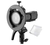 Godox S2 Bracket S-Type Speedlite Bracket Bowens Mount for Godox V1 AD200Pro AD400Pro AD200 and Other Flashes, Precise Tilt Control, Large Handle, Integrated Umbrella Mount with Pergear Diffusers