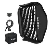 Godox S2 S-Type Flash Bracket and Softbox 80cm Kit Bowens mount with Grid and Portable Bag for Studio Flash Godox V1 V1Pro V100 AD200Pro V860II TT685 TT350 AD400Pro etc.