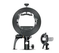 Godox S2 Speedlite Bracket, S-Type Flash Bracket Update Version with Bowens Mount Compatible with Snoot Softbox for Square Round Head Flash AD400PRO V1 AD200PRO AD200 Fresnel Head V860II TT685 TT350
