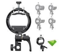 Godox S3 Speedlite Bracket, Bowens Mount Holder for Round & Square Head Flashes, Compatible with Godox AD100Pro AD200Pro AD300Pro AD400Pro V1 V100 V480 V860III TT685III TT600 TT350(S2 Upgraded)